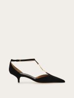 Ferragamo F buckle T-strap pump